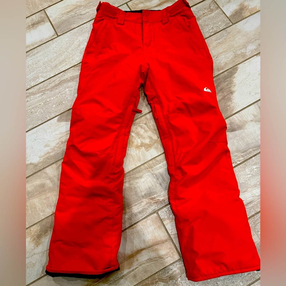Boys Quicksilver orange ski pants size 14